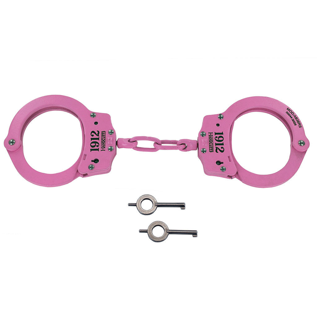Pink 1912 Cuff | Steel Double-Locking Restraints | Akicita Defense Supply