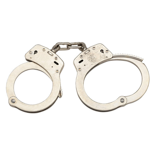 Smith & Wesson Chain Link Cuffs (Silver) | NIJ-Approved | Akicita Defense Supply