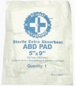 5x9 Trauma Pad | Absorbent Wound Dressing | Akicita Defense Supply
